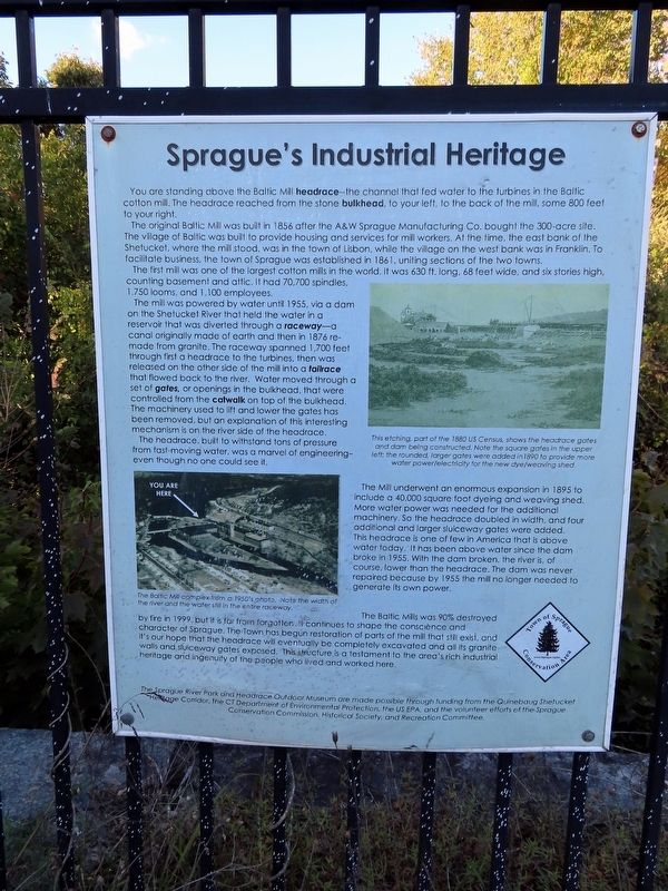 Spragues Industrial Heritage Marker image. Click for full size.