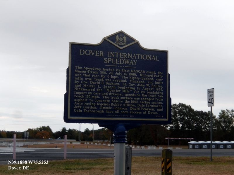 Dover International Speedway Marker image. Click for full size.