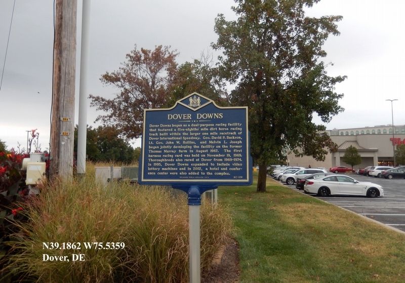 Dover Downs Marker image. Click for full size.