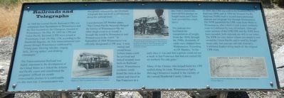 Railroads and Telegraphs Marker image. Click for full size.
