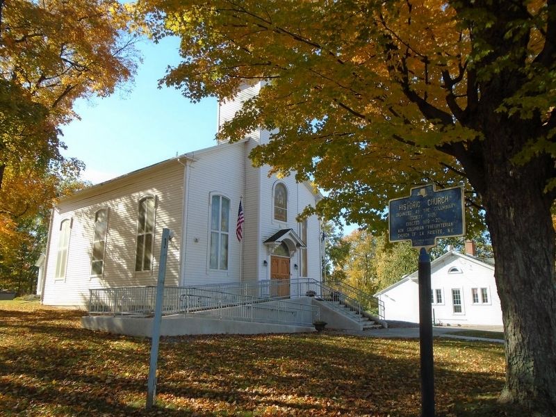 Historic Church and Marker image. Click for full size.