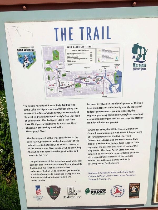 Hank Aaron State Trail Marker image. Click for full size.