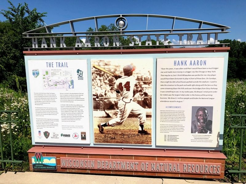 Hank Aaron State Trail Marker image. Click for full size.