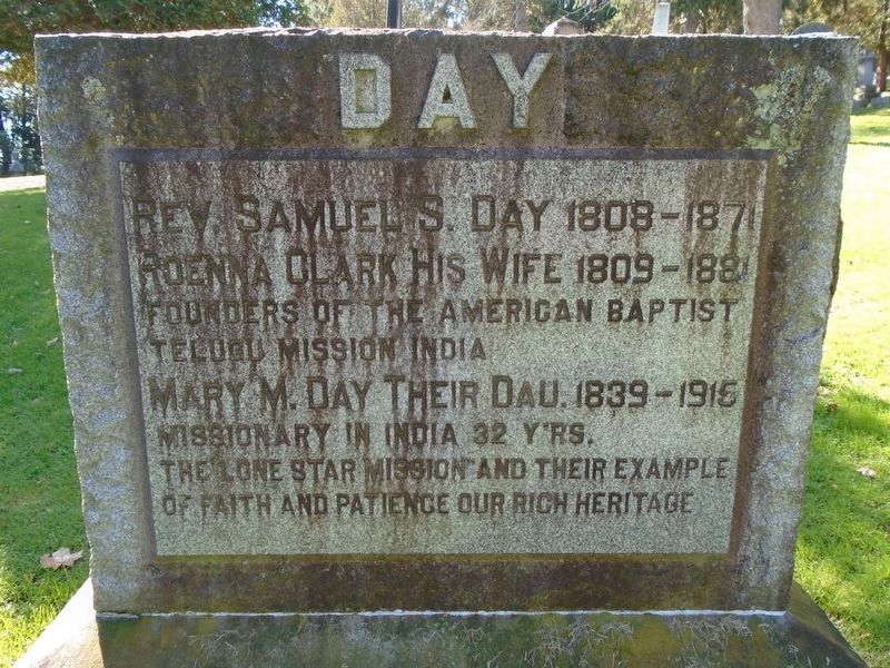 Rev. Samuel and Roenna Clark Day Marker image. Click for full size.