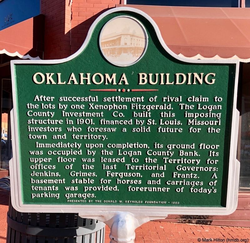 Oklahoma Building Marker image. Click for full size.