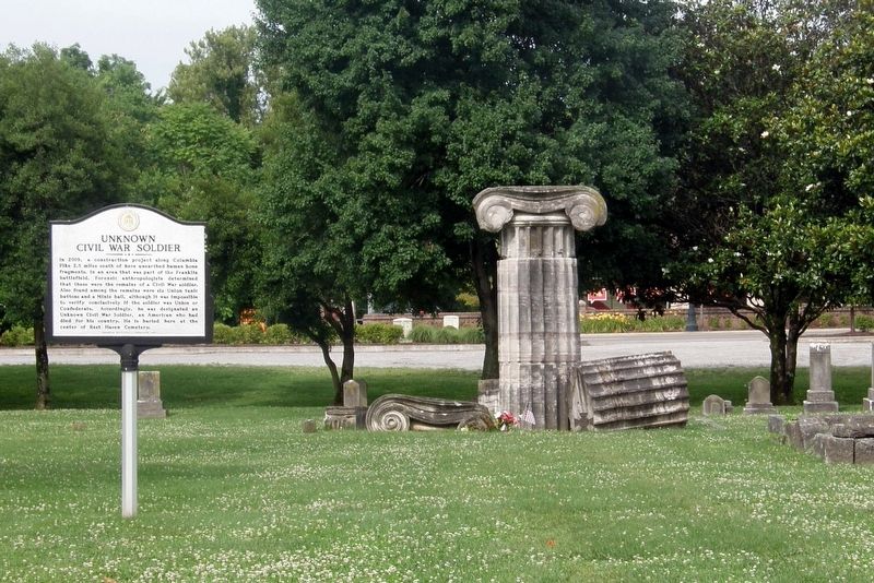 Unknown Civil War Soldier Marker. Click for full size. Unknown Civil War Soldier Marker image. Click for full size.