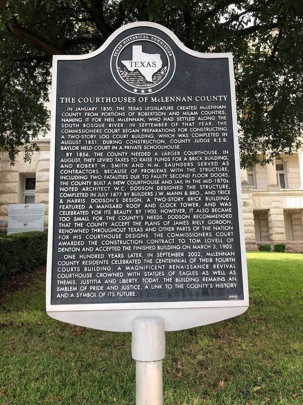 The Courthouses of McLennan County Marker image. Click for full size.