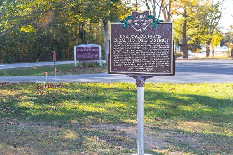 Jonah�s Run Baptist Church / Underwood Farms Rural Historic District Marker image. Click for full size.