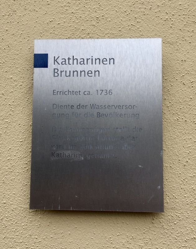 Katharinen-Brunnen / Catherine's Fountain Marker image. Click for full size.