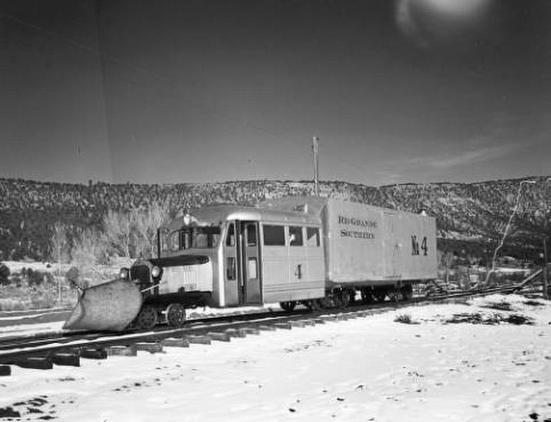 <i>Rio Grande Southern Railroad (RGS) Goose 4 just out of Ridgway CO</i> image. Click for full size.