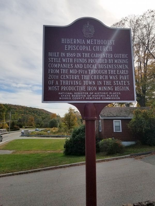 Hibernia Methodist Episcopal Church Marker. Click for full size. Hibernia Methodist Episcopal Church Marker image. Click for full size.