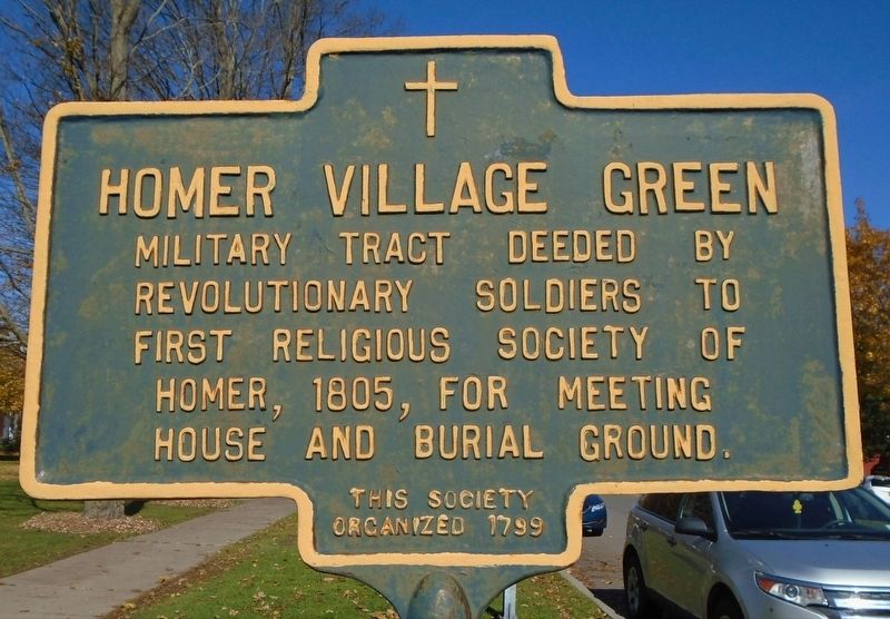 Homer Village Green Marker image. Click for full size.