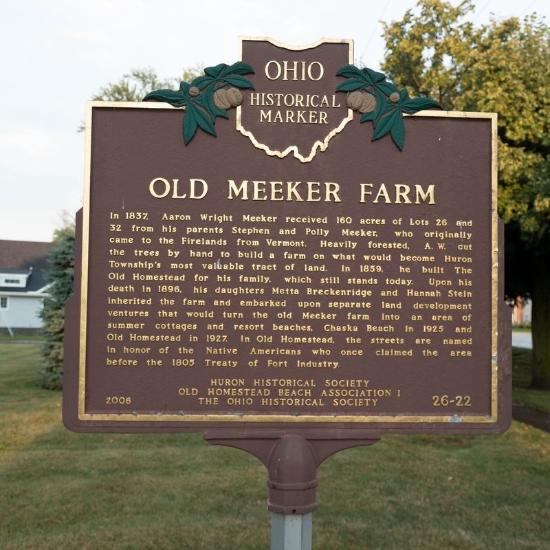 Old Meeker Farm side of marker image. Click for full size.