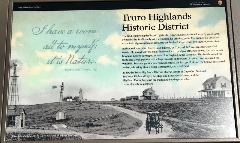 Truro Highlands Historic District Marker image. Click for full size.