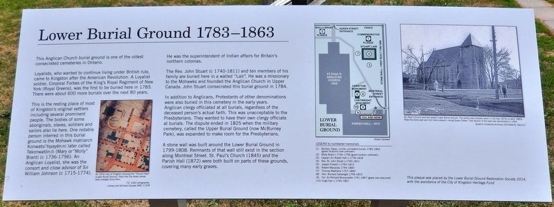Lower Burial Ground 1783-1863 Marker. Click for full size. Lower Burial Ground 1783-1863 Marker image. Click for full size.