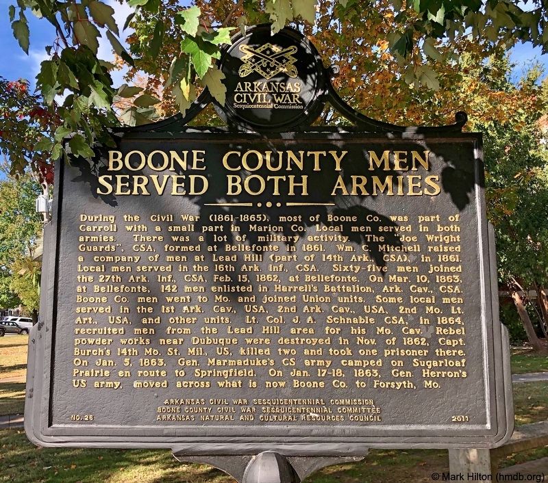 Boone County Men Served Both Armies Marker image. Click for full size.