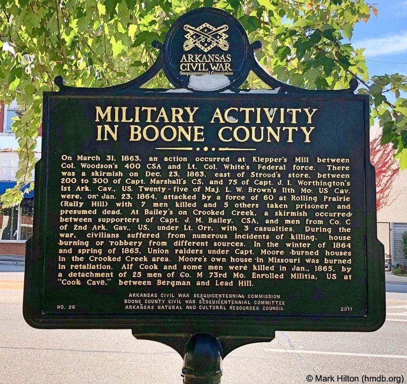 Military Activity in Boone County Marker image. Click for full size.