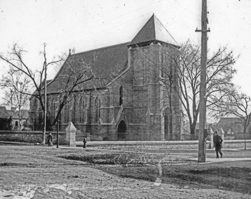 Marker detail: Saint Paul's Church<br>and the walled Lower Burial Ground. Click for full size. Marker detail: Saint Paul's Church<br>and the walled Lower Burial Ground image. Click for full size.