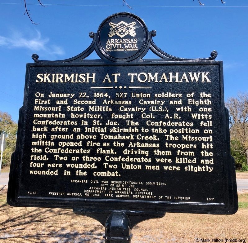 Skirmish at Tomahawk Marker image. Click for full size.