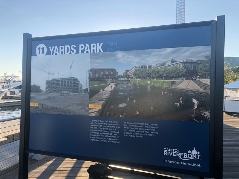 Yards Park Marker. Click for full size. Yards Park Marker image. Click for full size.