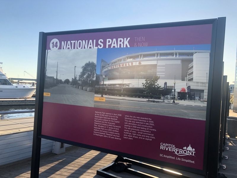 Nationals Park Marker. Click for full size. Nationals Park Marker image. Click for full size.