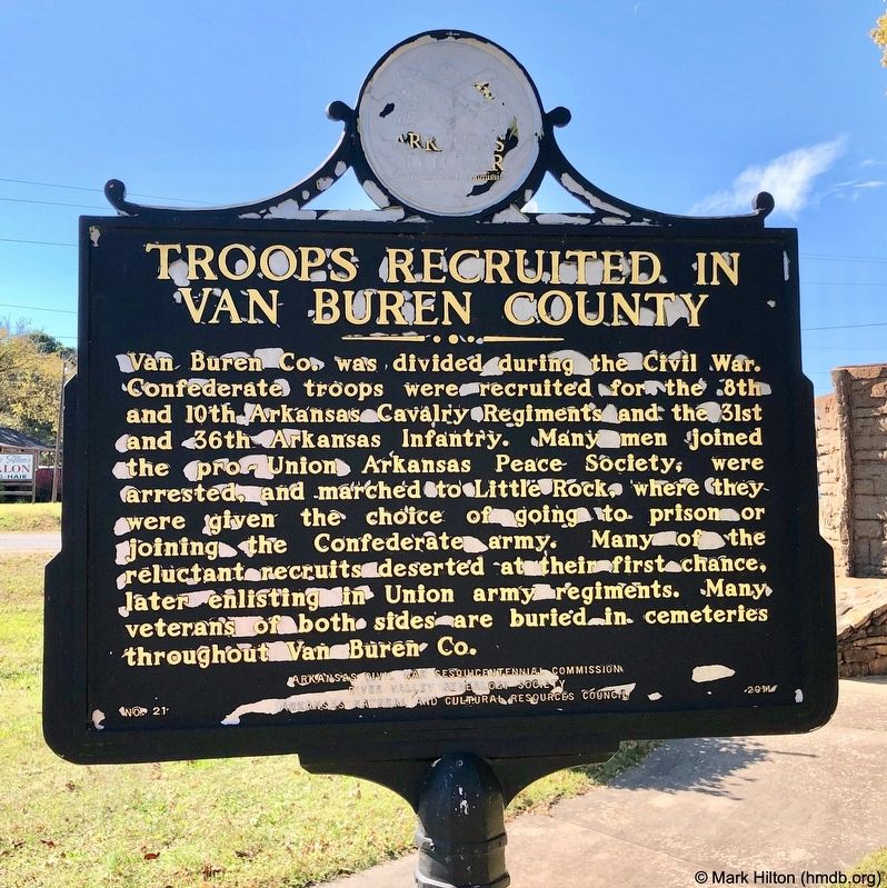 Troops Raised in Van Buren County Marker image. Click for full size.