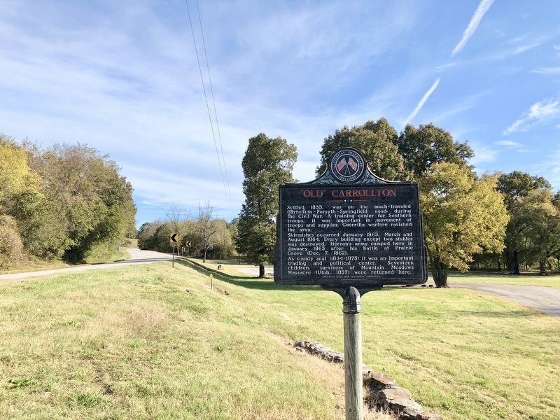 View of marker at roadside park looking north. image. Click for full size.