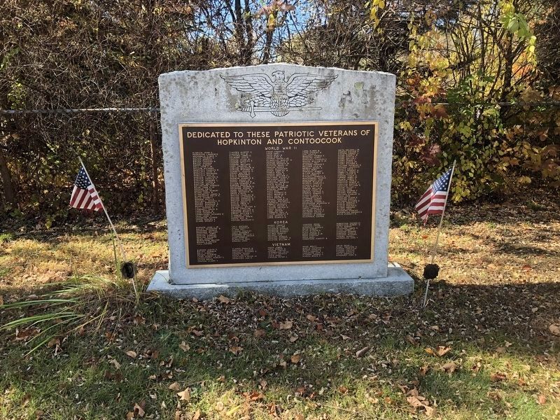 Hopkinton and Contoocook Veterans Monument image. Click for full size.