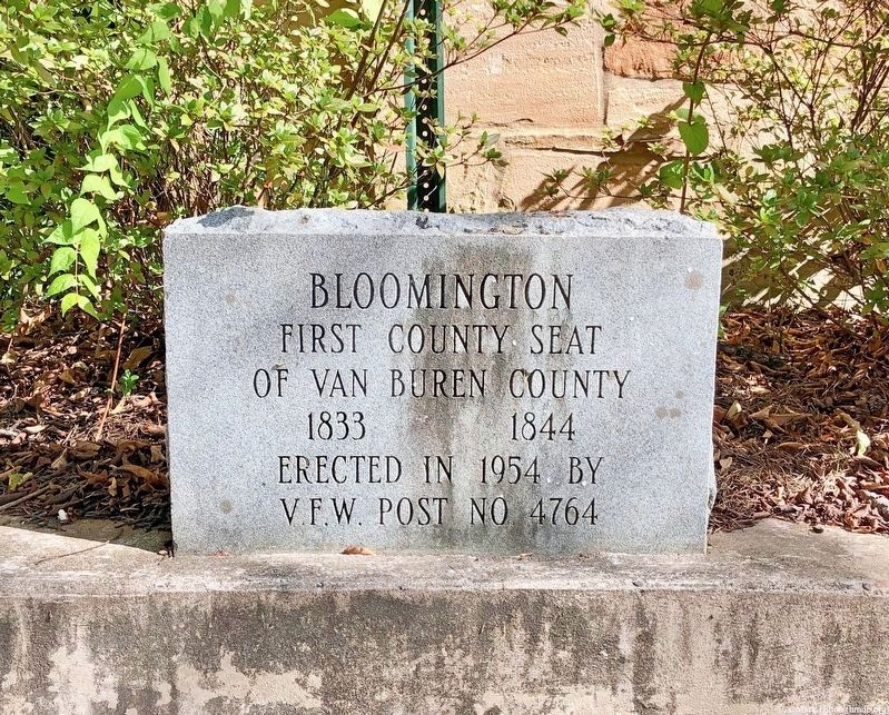 Another marker at opposite end of courthouse about Bloomington. image. Click for full size.