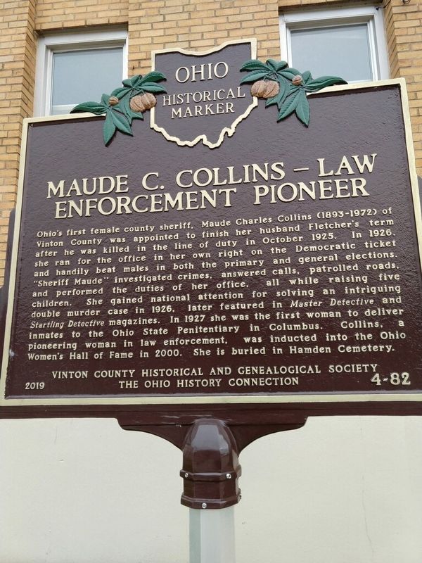 Maude C. Collins Marker image. Click for full size.