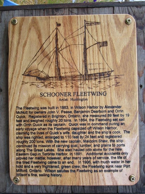 Schooner Fleetwing Marker image. Click for full size.