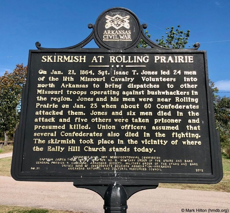 Skirmish at Rolling Prairie Marker image. Click for full size.