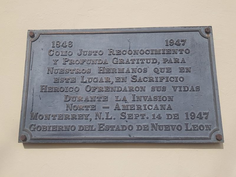100th Anniversary of the Battle of Monterrey Marker. Click for full size. 100th Anniversary of the Battle of Monterrey Marker image. Click for full size.