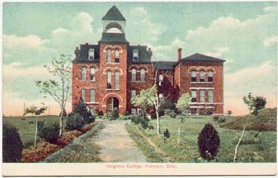 Original Hargrove College building. image. Click for full size.