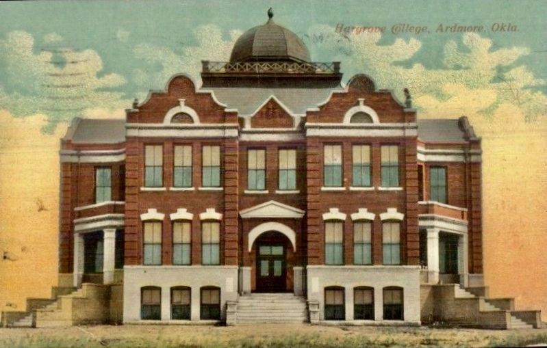 The rebuilt Hargrove College burned in 1957.. Click for full size. The rebuilt Hargrove College burned in 1957. image. Click for full size.
