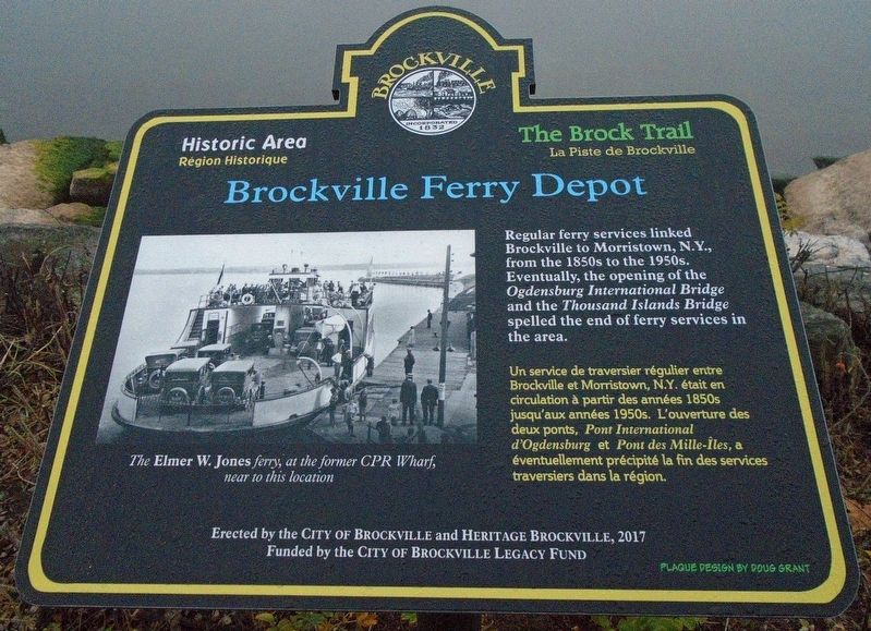Brockville Ferry Depot Marker. Click for full size. Brockville Ferry Depot Marker image. Click for full size.