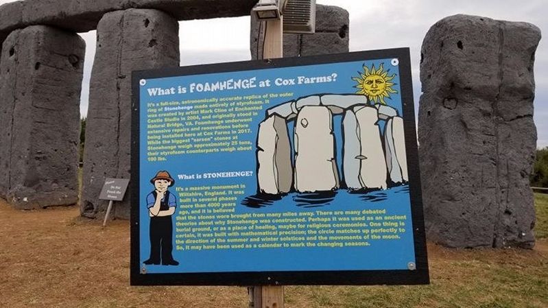 What is Foamhenge at Cox Farms? Marker image. Click for full size.