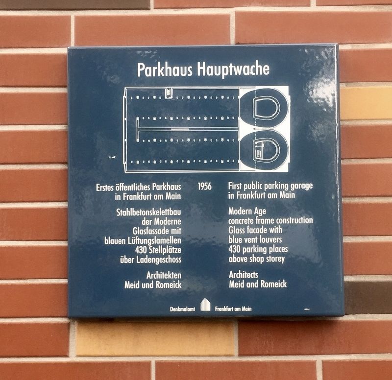 Parkhaus Hauptwache / Hauptwache Parking Garage Marker image. Click for full size.