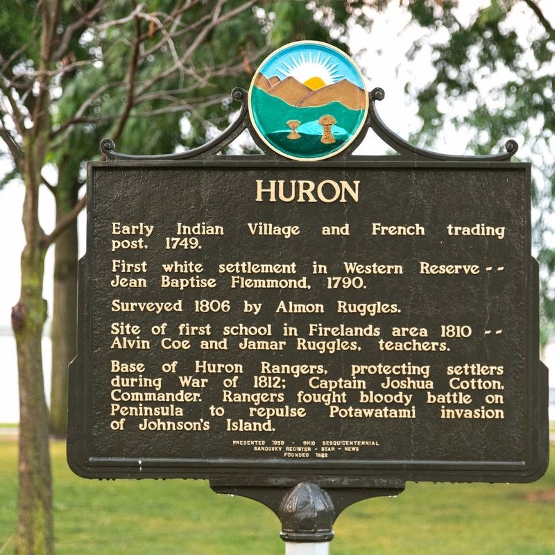 Huron face of marker image. Click for full size.