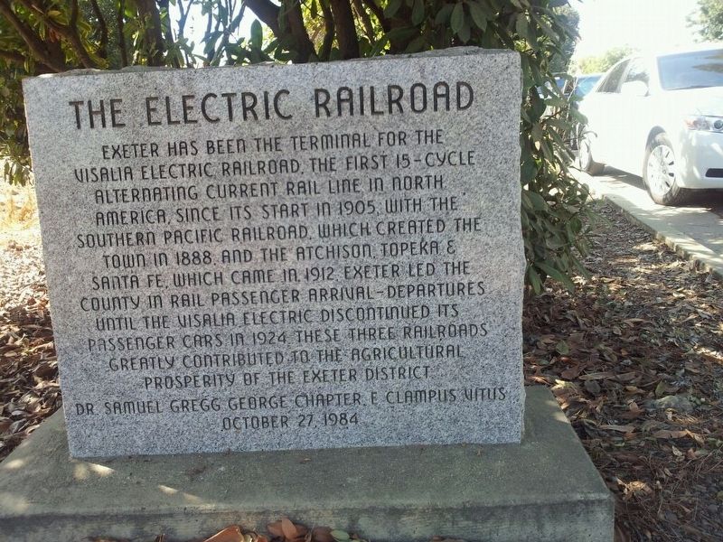 The Electric Railroad Marker image. Click for full size.