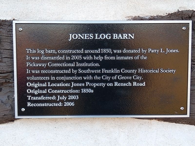 Jones Log Barn Marker image. Click for full size.