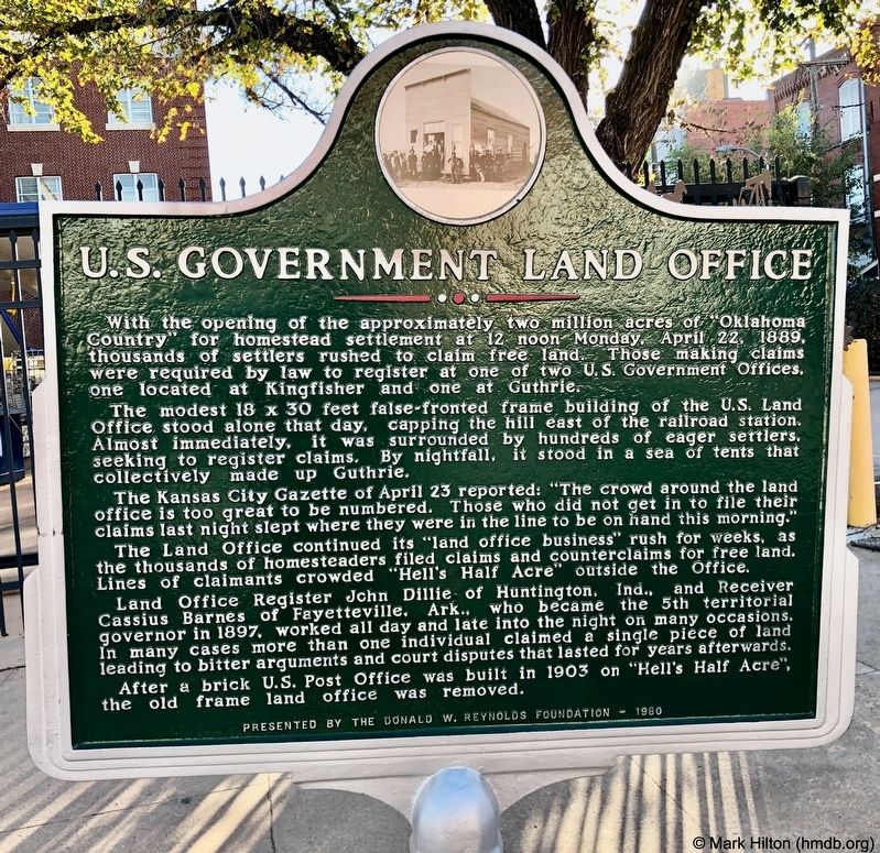 U. S. Government Land Office Marker image. Click for full size.