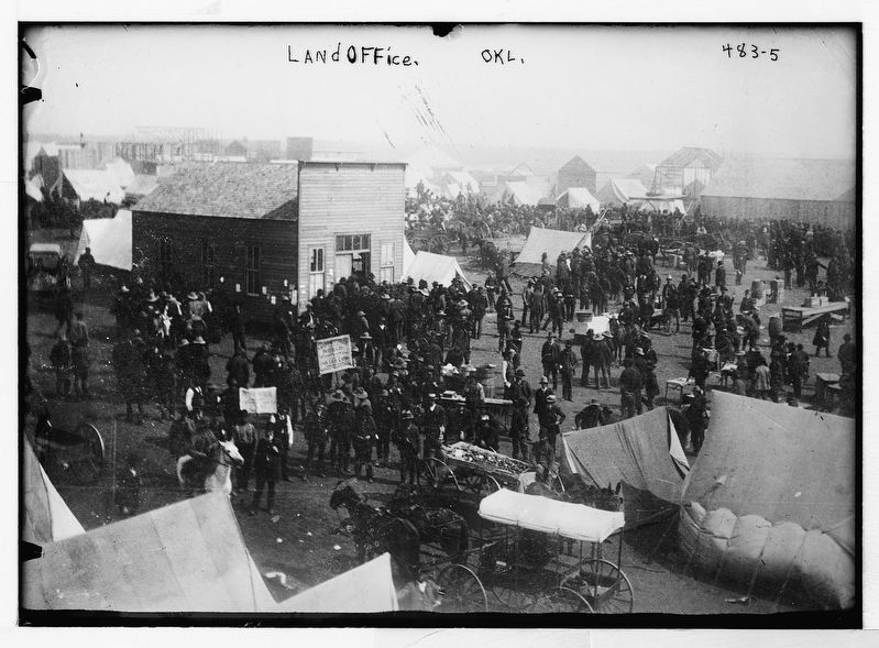 Land Office in Oklahoma (probably the Guthrie Land Office). image. Click for full size.
