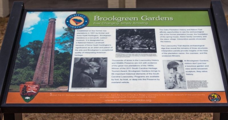 Brookgreen Gardens Interpretive Panel image. Click for full size.