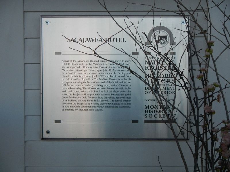Sacajawea Hotel Marker image. Click for full size.