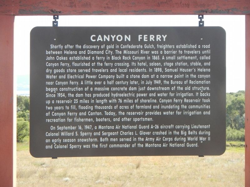 Canyon Ferry Marker image. Click for full size.