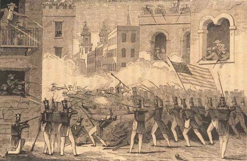 A example of the house-to-house fighting at the Battle of Monterrey. Click for full size. A example of the house-to-house fighting at the Battle of Monterrey image. Click for full size.