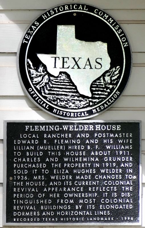Fleming-Welder House Marker image. Click for full size.