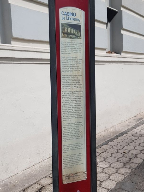 The Monterrey Casino Marker English text image. Click for full size.