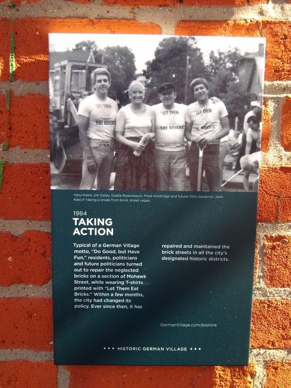 Brick Protest and Taking Action Marker image. Click for full size.